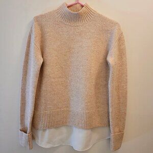 RW&CO Pink Mock Neck Sweater Size M
